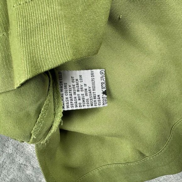 Tommy Bahama Camp Shirt Mens Large Green 100% Silk Button‎ Up Beach Tropic - Picture 14 of 16